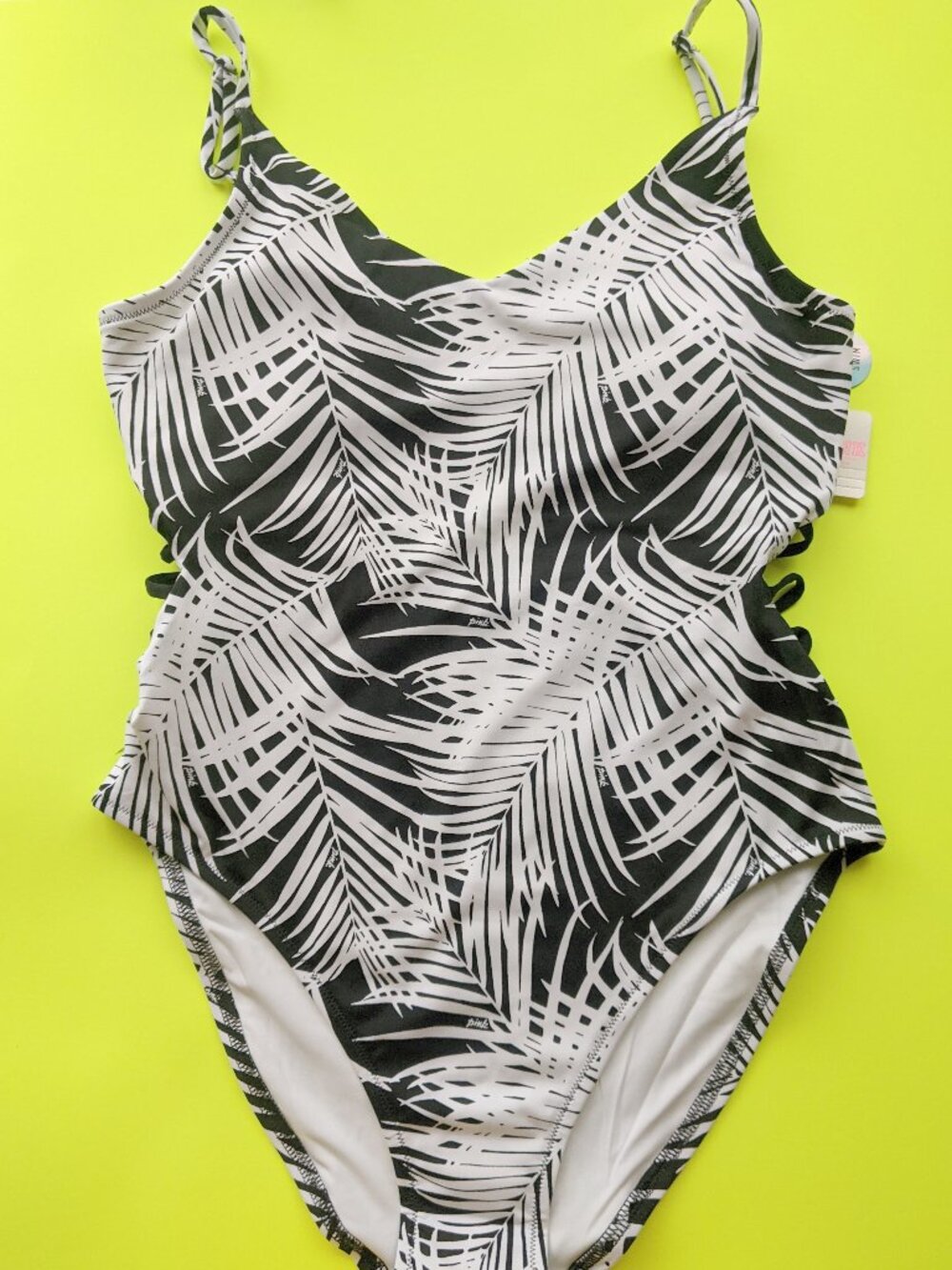 Victoria's Secret PINK Gym to Swim Strappy Bodysuit One-Piece Swimsuit Size L